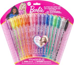 Barbie coffret 16 stylos gel pailletés multicolores dès 3 ans Townley Girl