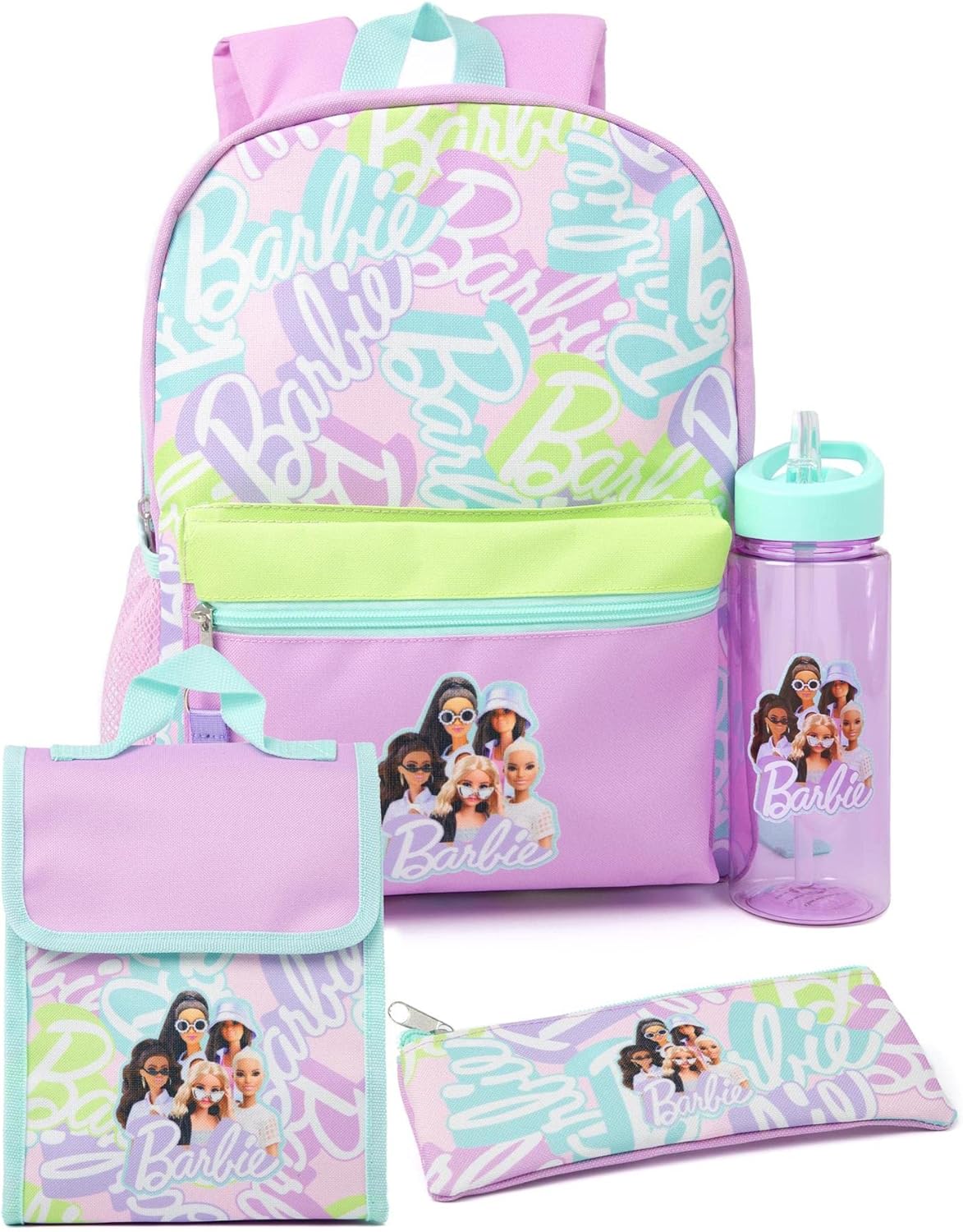 Ensemble scolaire Barbie violet 4 pièces avec sac à dos