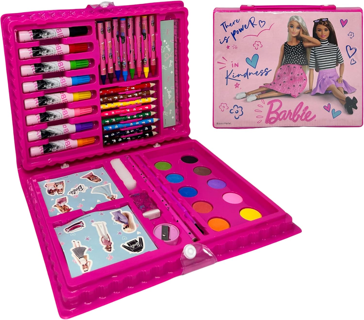 Coffret Barbie dessin et peinture avec 52 couleurs