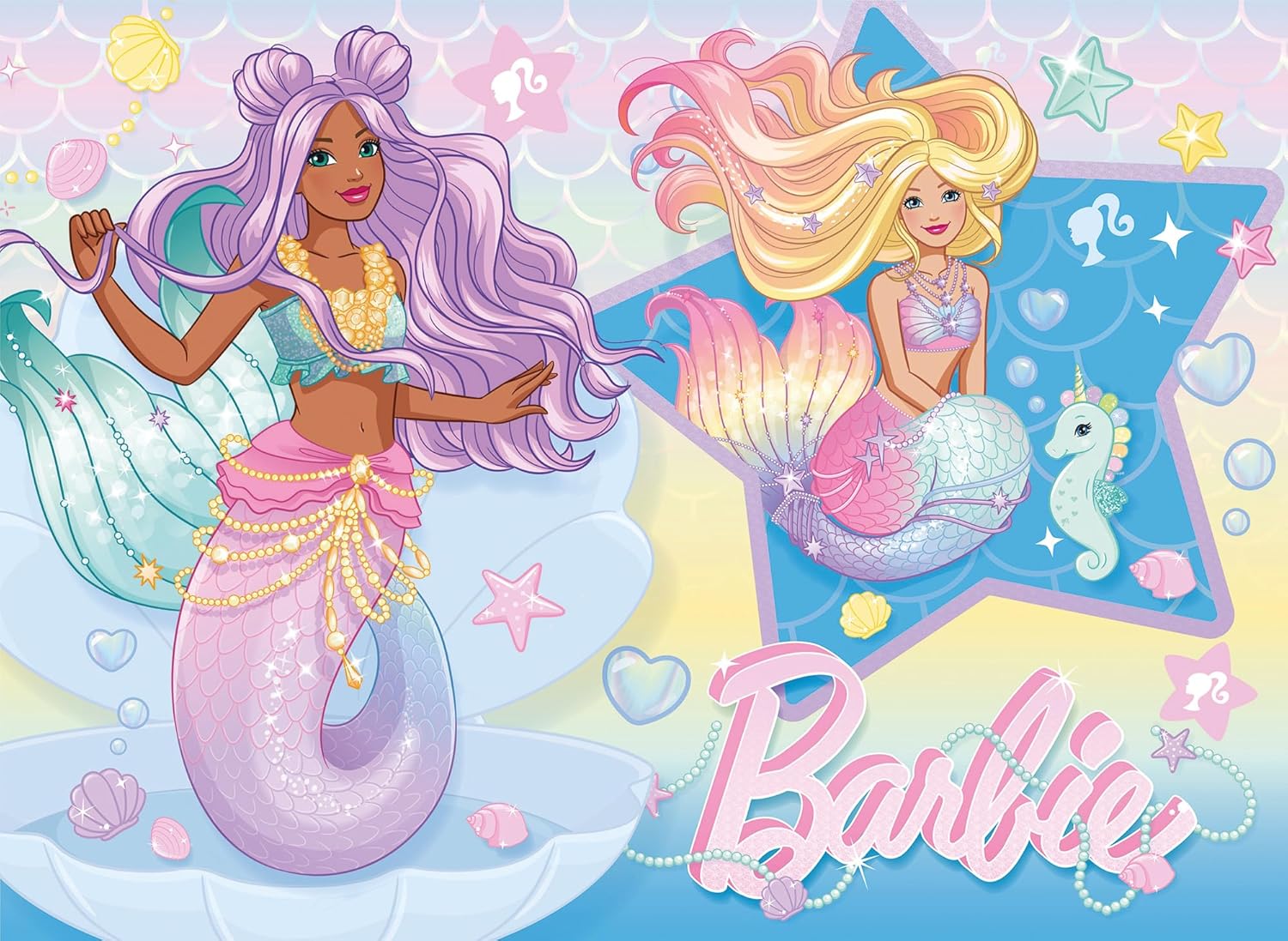 Puzzle Barbie Lisciani 24 pièces double face à colorier – Image 2