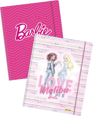 Chemise A4 Barbie avec 2 dossiers à élastique