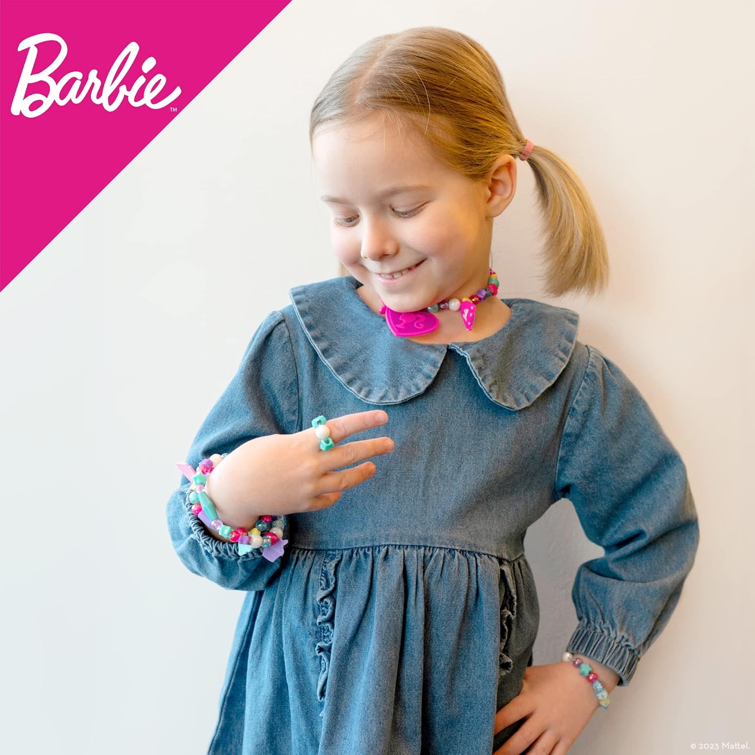 Barbie Fashion sac à bijoux rose avec perles et accessoires dès 5 ans – Image 4