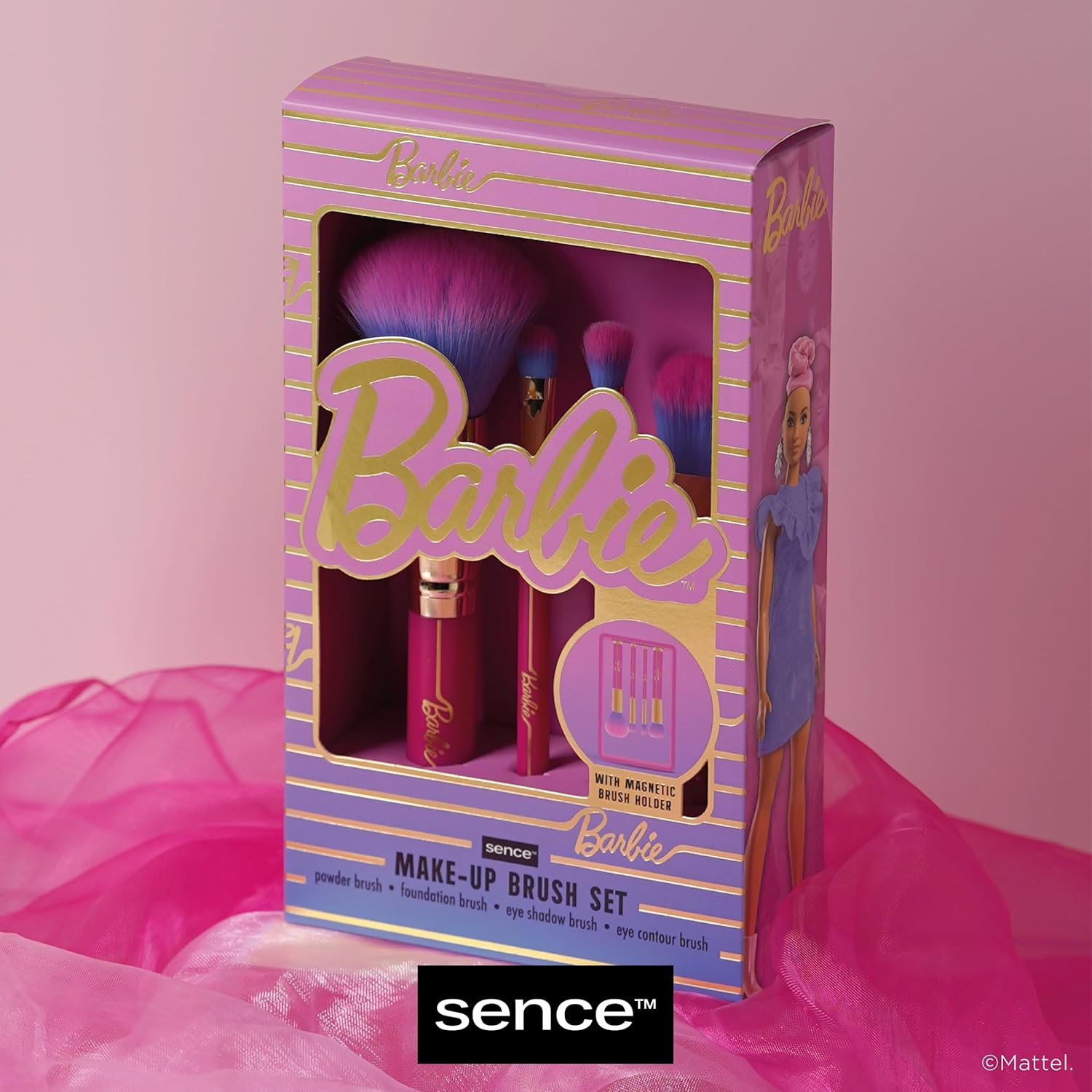 Barbie lot rose de 4 pinceaux maquillage Sence Beauty – Image 7