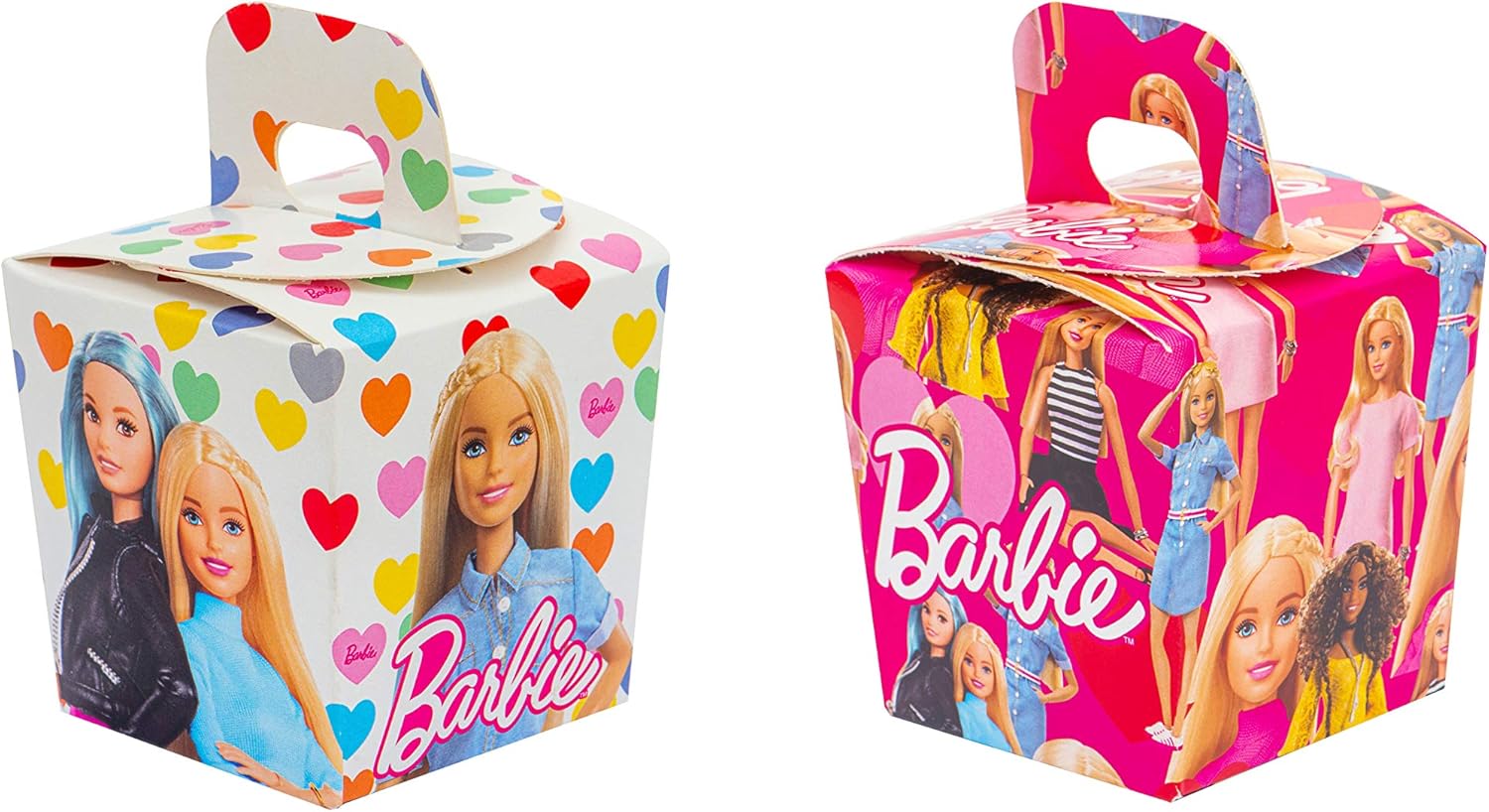 Boîte à bonbons Barbie en carton graissé, lot de 6