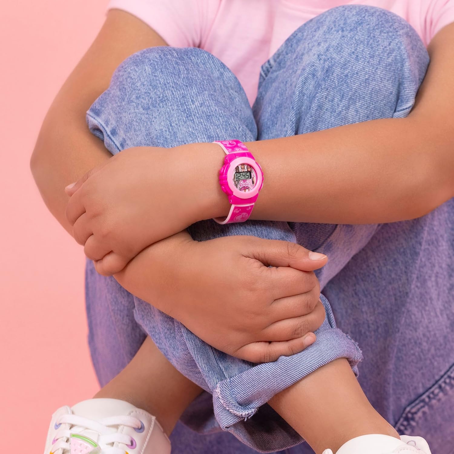 Montre numérique Barbie ronde rose modèle 4110 – Image 3