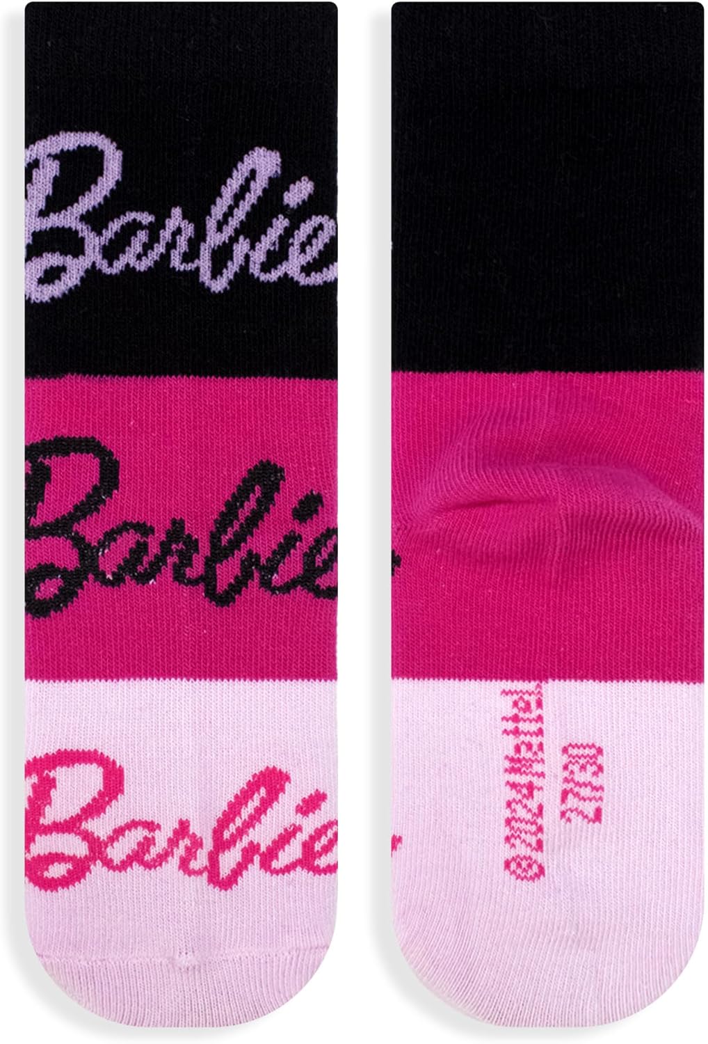 Chaussettes Barbie en coton pour fille, lot de 3 paires noir 23-26 – Image 5