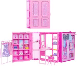 Barbie Dream Closet 3.0, dressing avec rangement et 4 looks