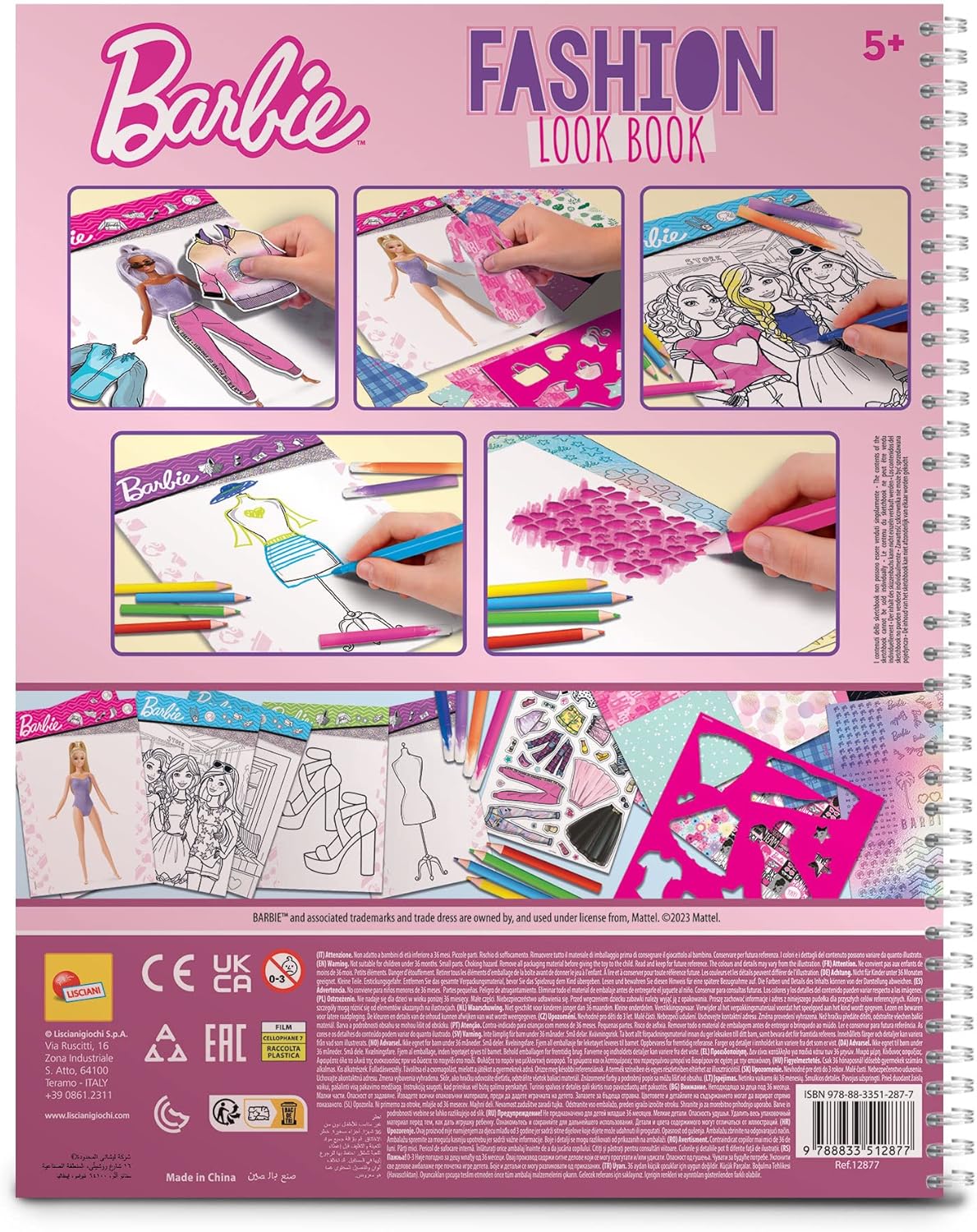 Barbie - Carnet de croquis mode Fashion Look Lisciani – Image 6