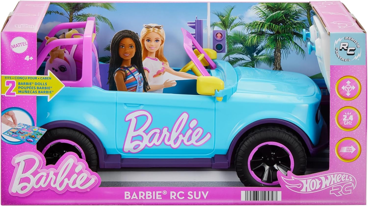 Barbie Hot Wheels véhicule tout terrain télécommandé pour 2 poupées HTP53 – Image 6