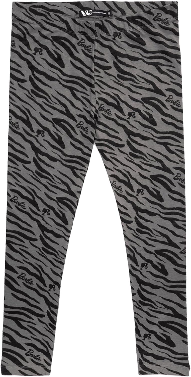Leggings Barbie fille lot de 2 imprimé animal gris noir – Image 5