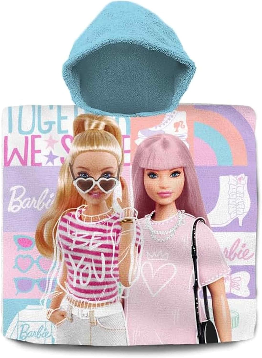 Poncho serviette Barbie en coton