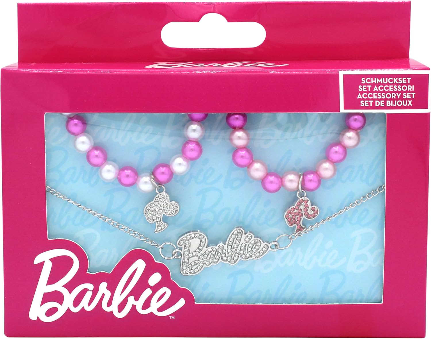 Parure de bijoux Barbie avec emballage cadeau 16 x 3,5 x 10 cm