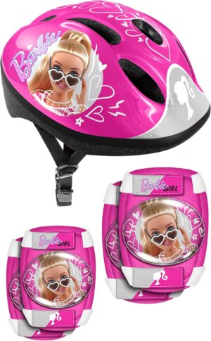 Ensemble casque Barbie avec genouillères et coudières 50/56