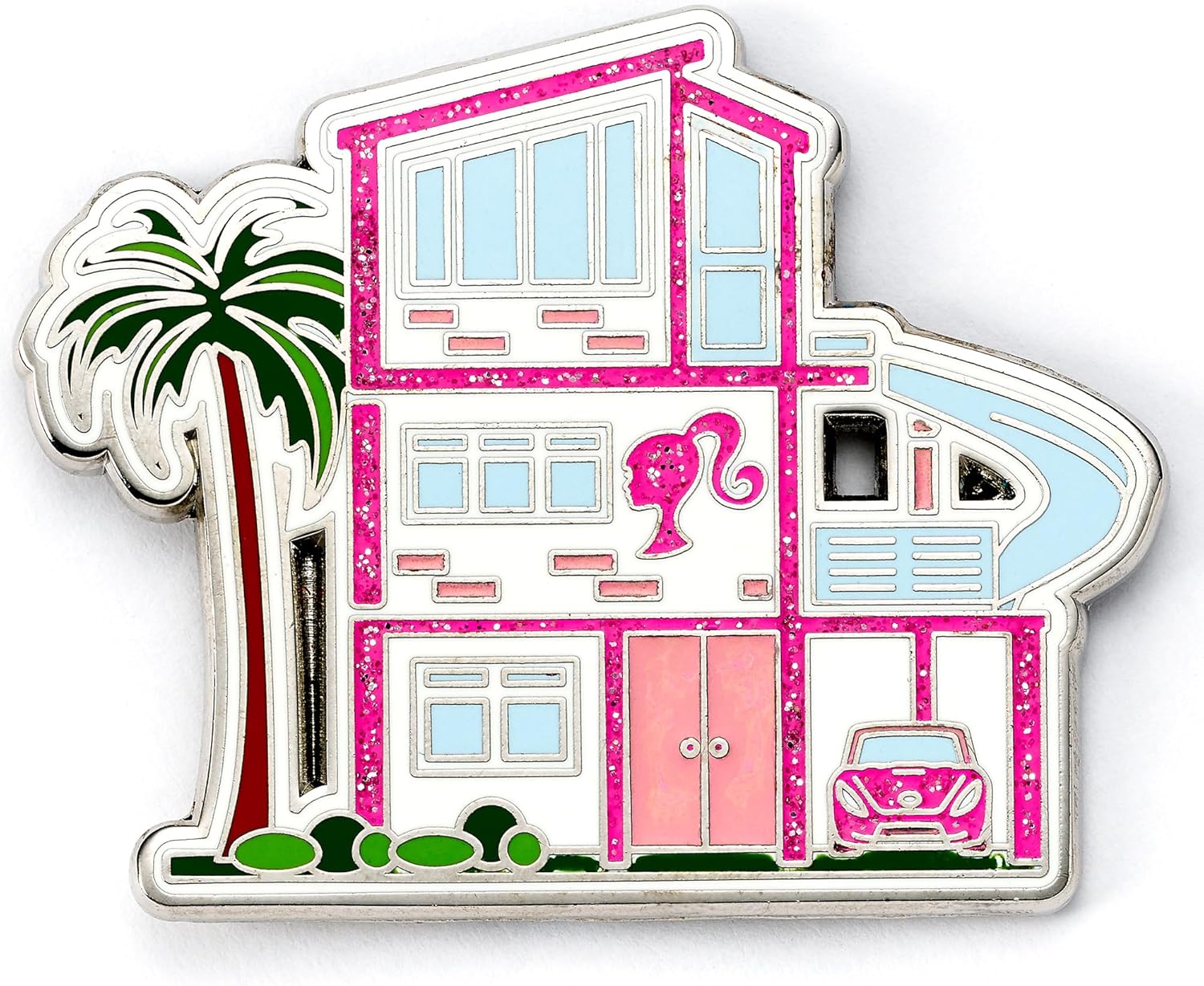 Pin's Barbie Dreamhouse rose en zinc