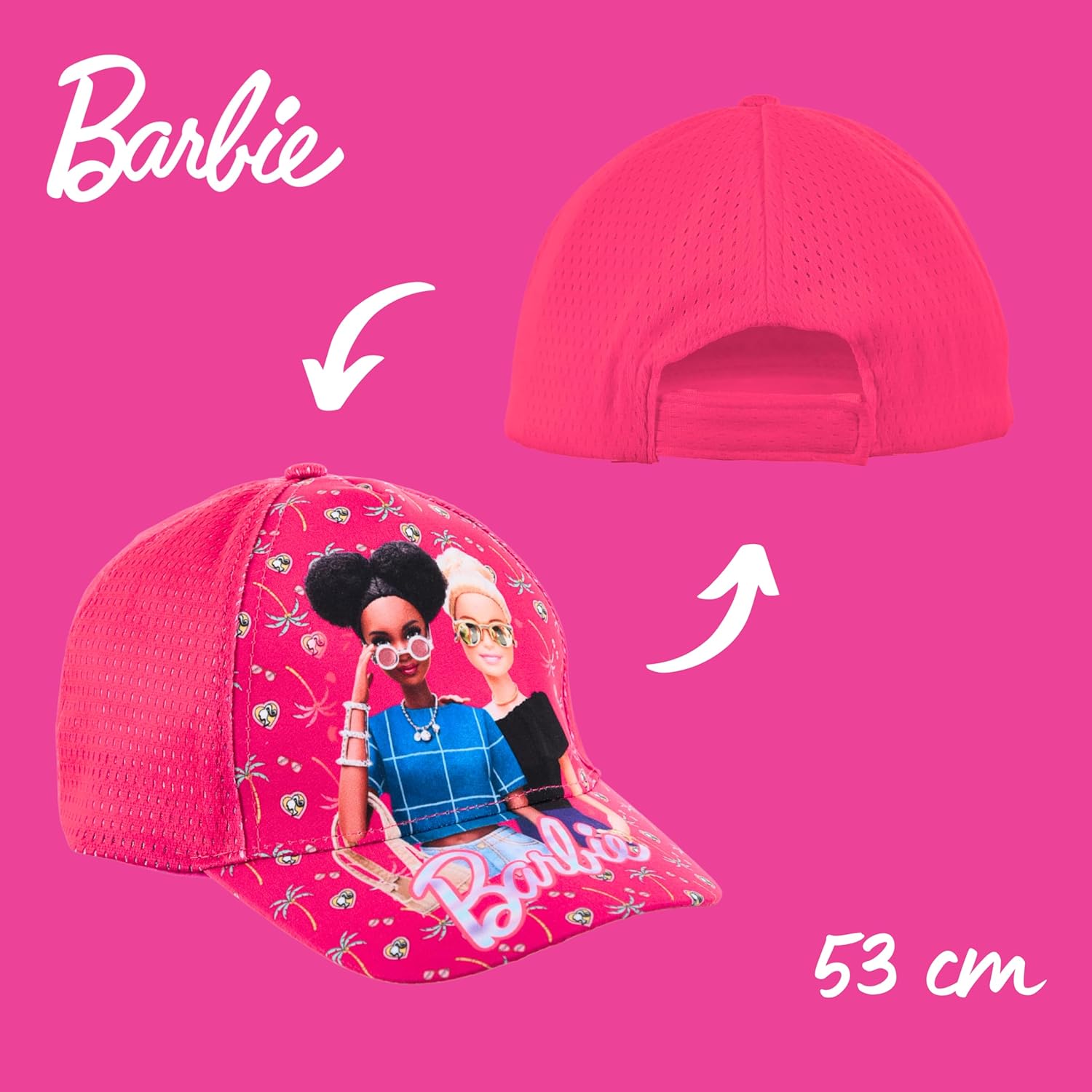 Casquette Barbie rose pour fille, taille 53 – Image 5