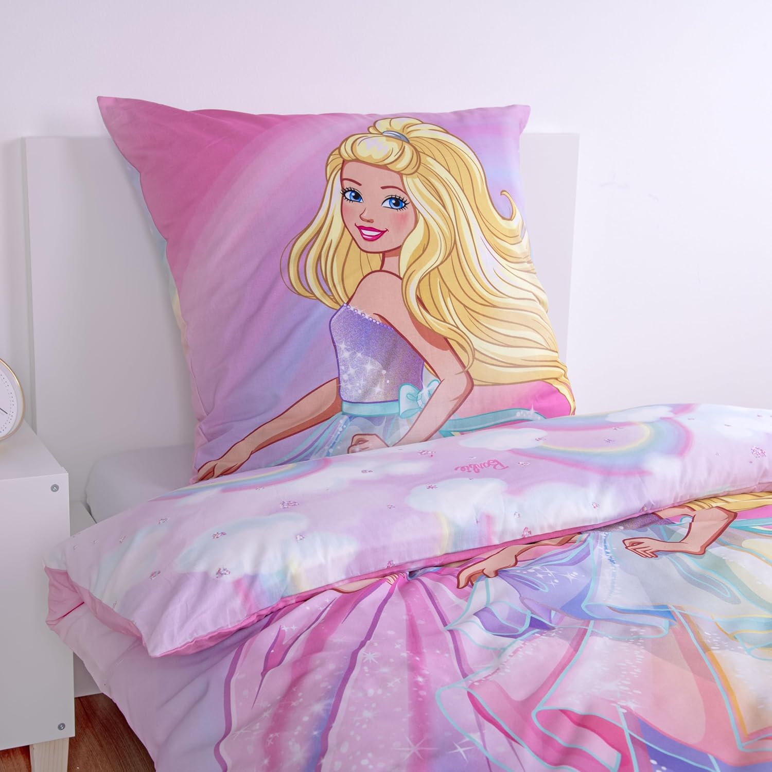 Parure de lit Barbie réversible en coton renforcé 135 x 200 – Image 5