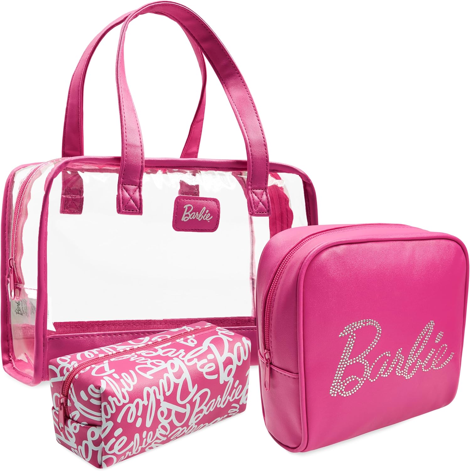 Barbie ensemble 3 trousses de toilette et pochettes maquillage fille