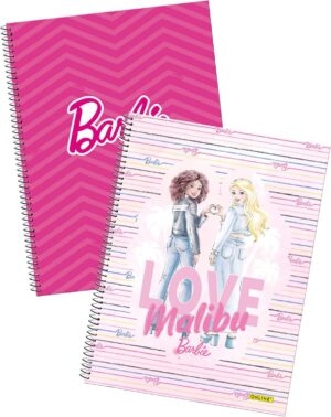 Barbie lot de 2 blocs-notes A4 quadrillés à couverture rigide, 80 feuilles