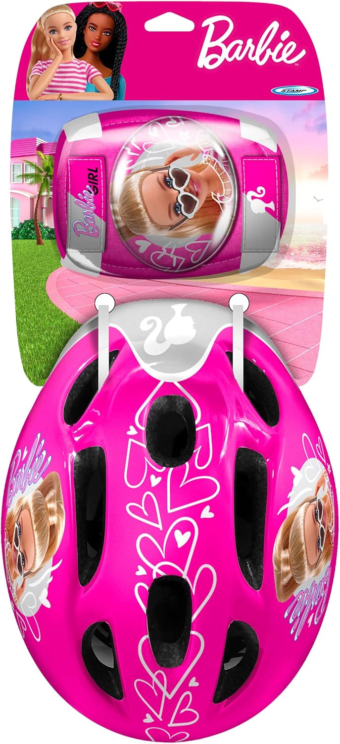 Ensemble casque Barbie avec genouillères et coudières 50/56 – Image 2