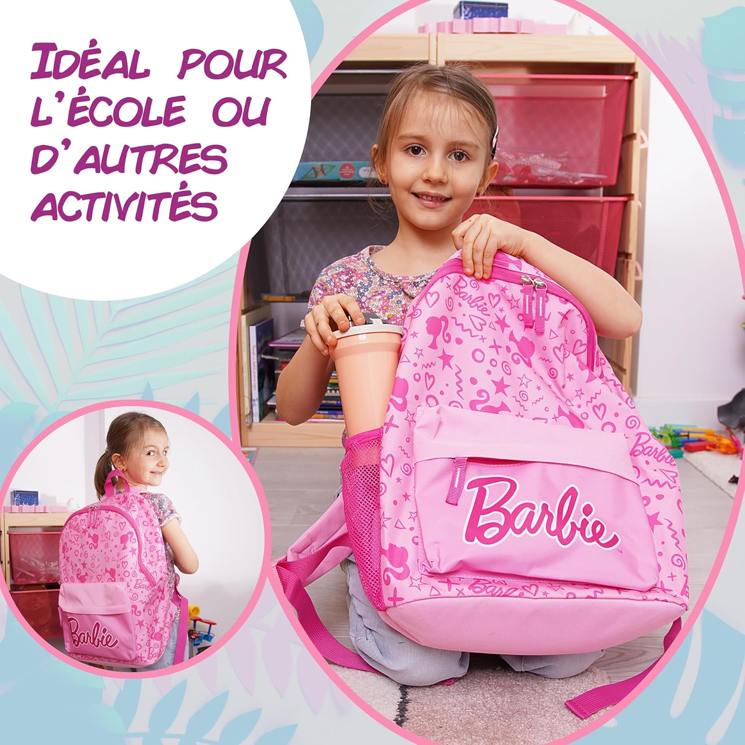 Cartable scolaire Barbie pour maternelle, CP et primaire – Image 4