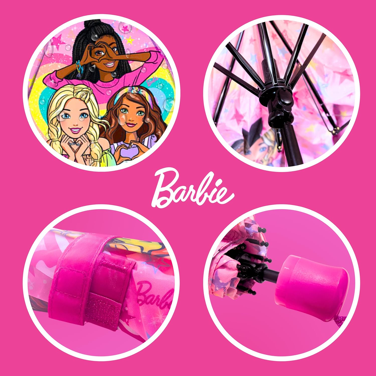 Parapluie pliant Barbie design poupée – Image 6
