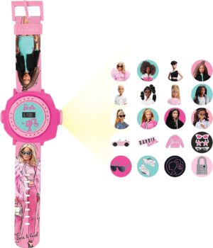 Montre digitale Barbie à bracelet ajustable avec 20 projections Lexibook