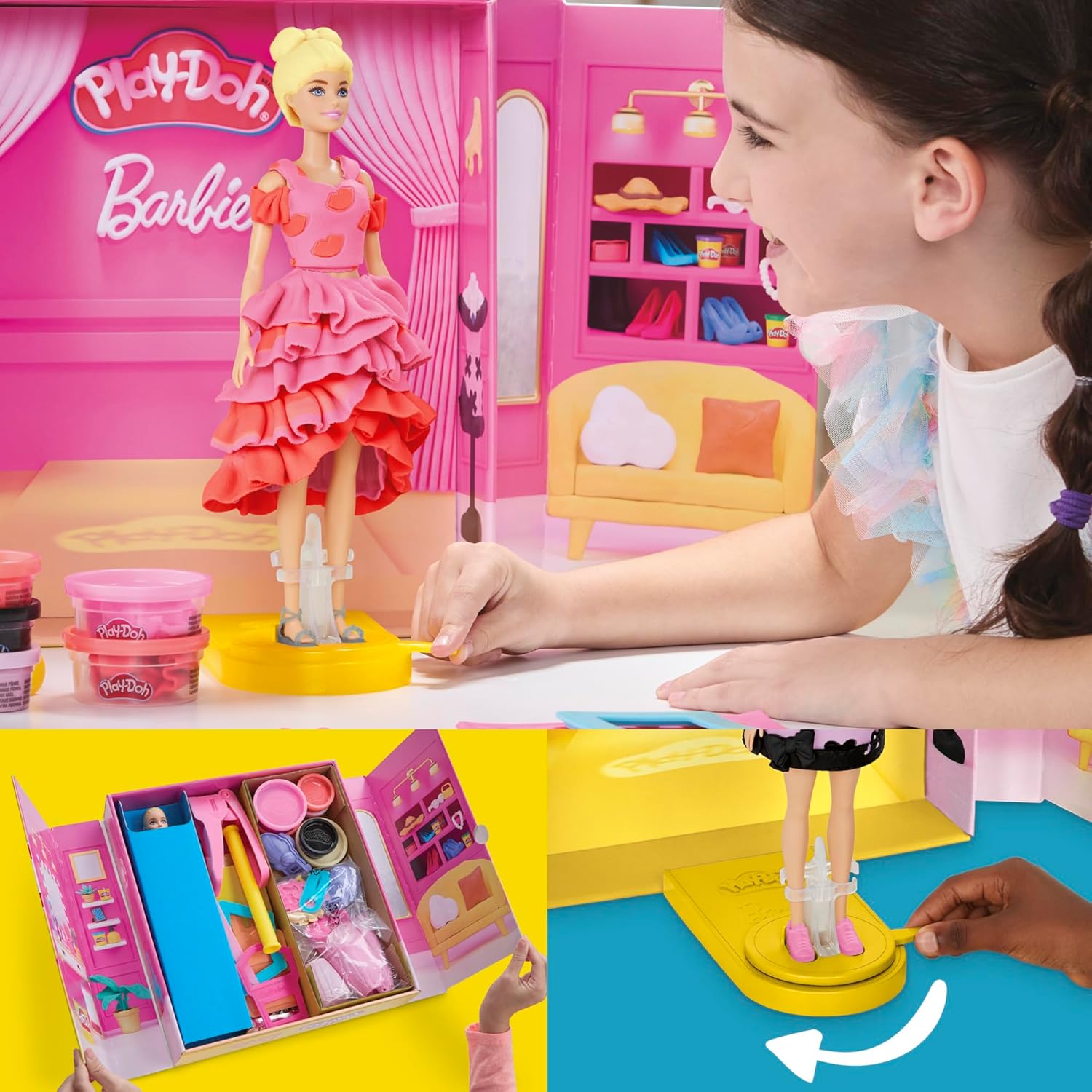 Coffret Play-Doh Barbie avec poupée, style Barbie Défilé de Mode – Image 7