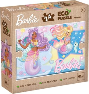 Puzzle Barbie Lisciani 24 pièces double face à colorier