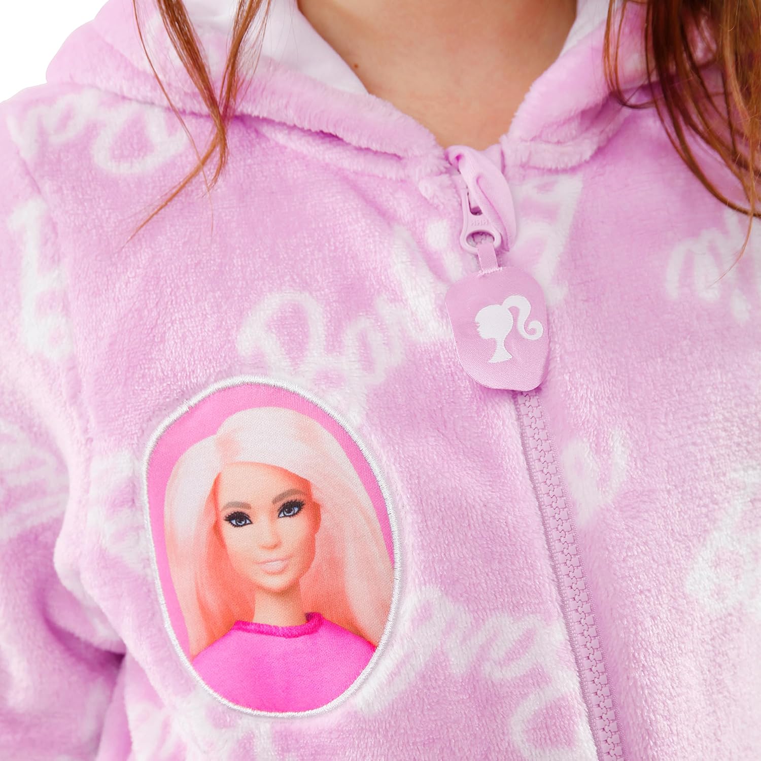 Combinaison Barbie rose en polaire pour fille – Image 4