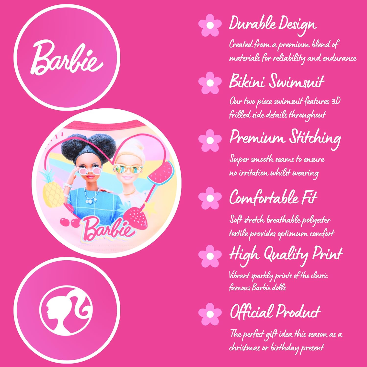 Barbie bikini deux pièces fille, tailles 4 à 10 ans – Image 5