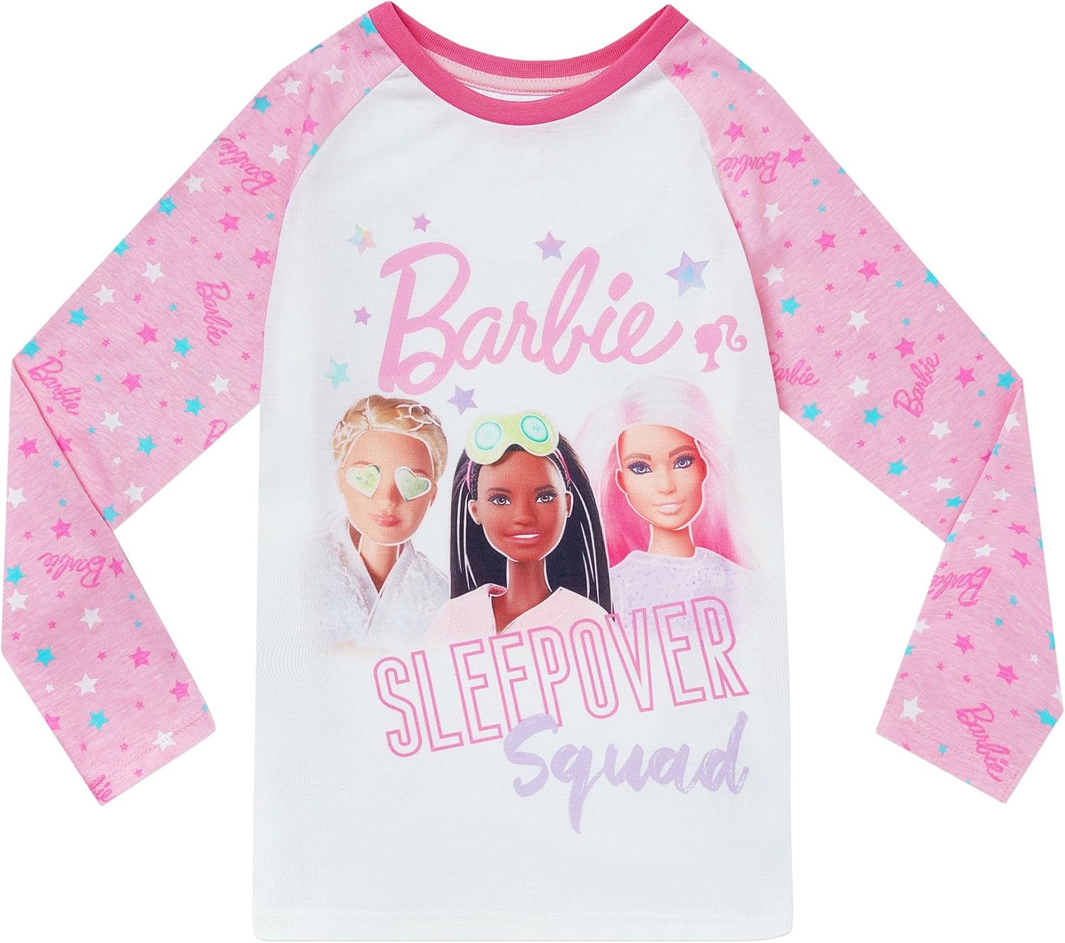 Pyjama Barbie fille rose et blanc Sleepover Squad – Image 2