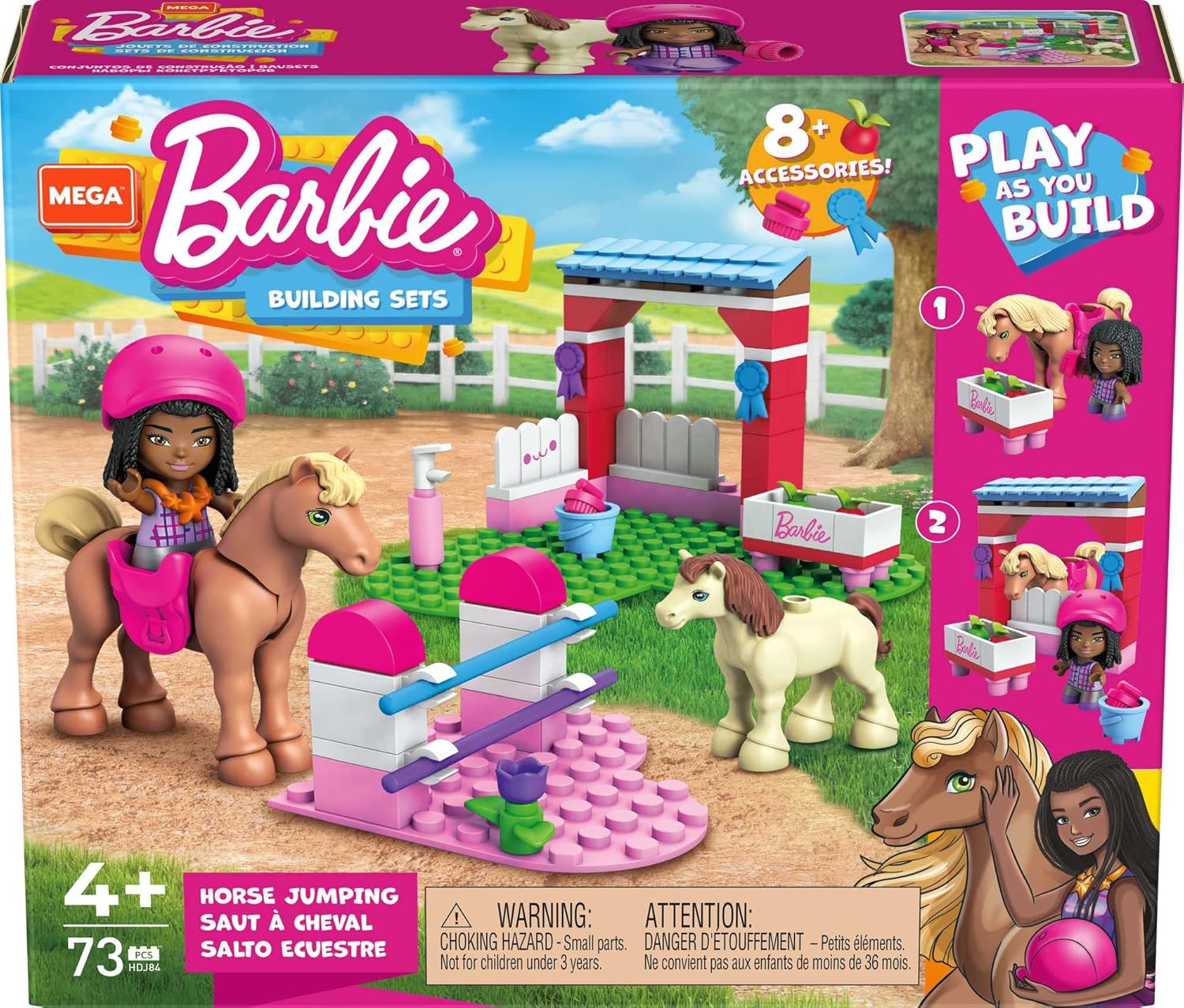 Barbie Coffret Saut à Cheval avec 1 figurine, 1 cheval et 1 poney – Image 6