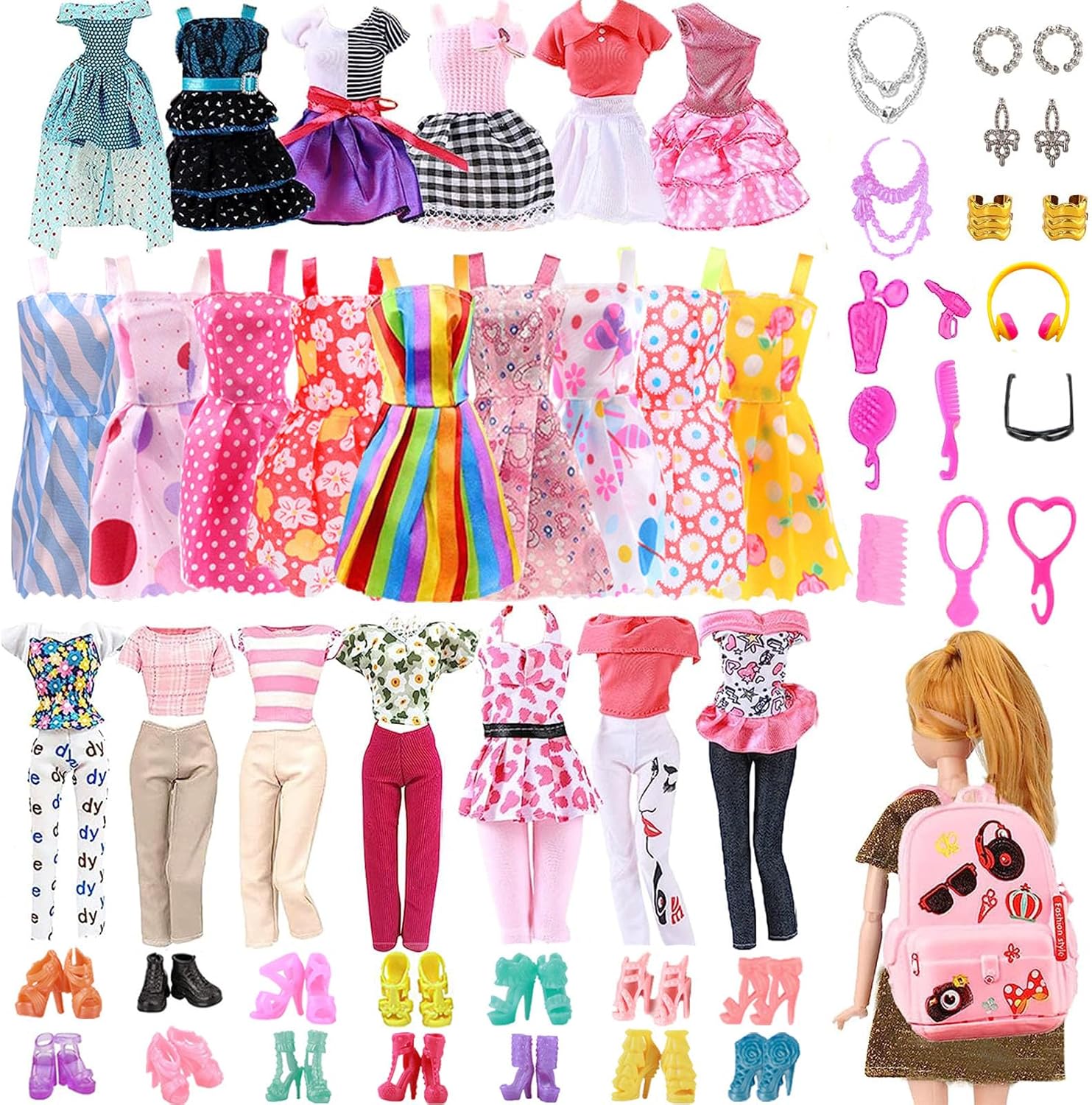Ensemble Barbie de 40 vêtements et accessoires pour poupée 29,2 cm