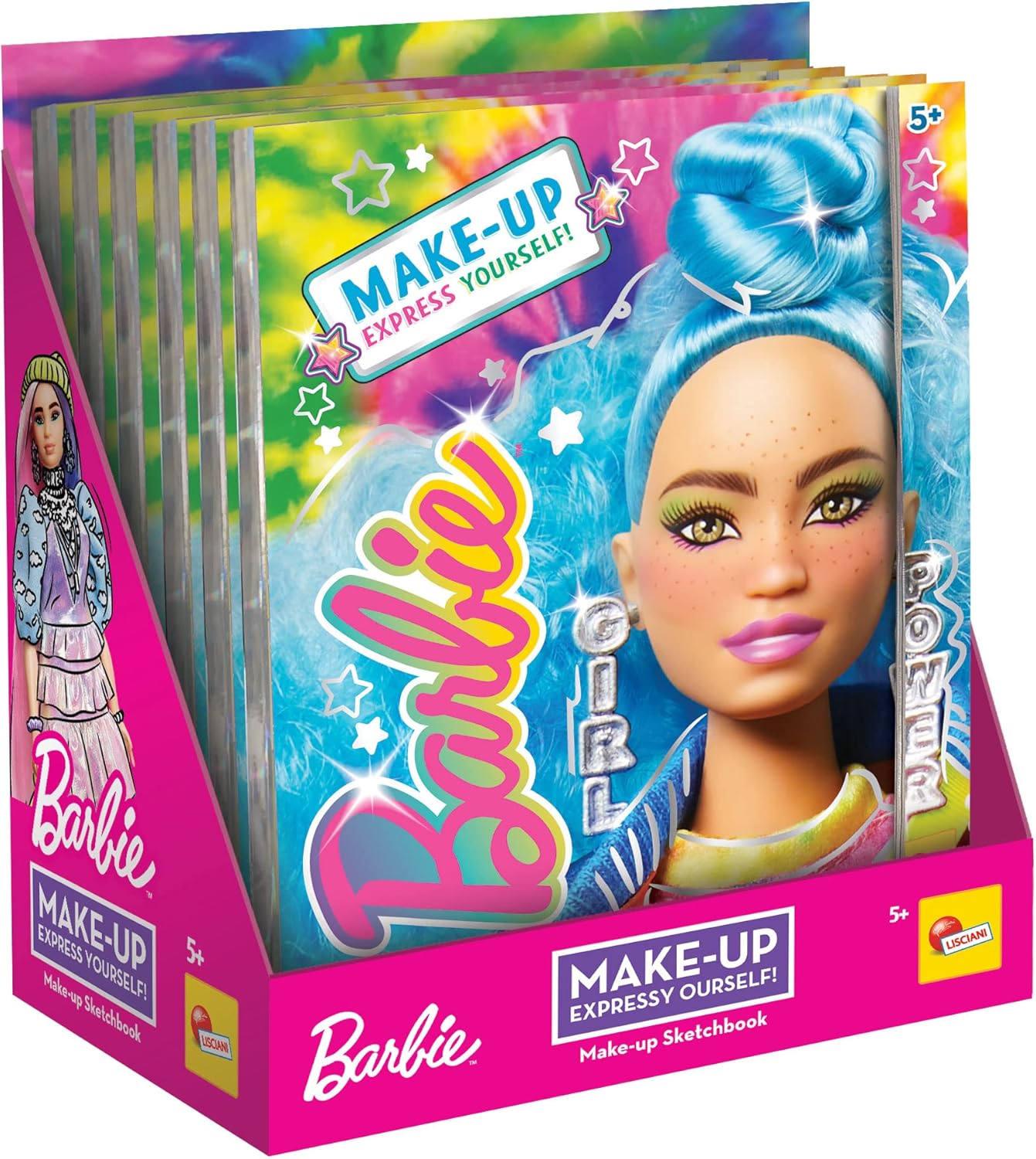 Barbie carnet de croquis maquillages avec miroir, trousse créative dès 5 ans – Image 7