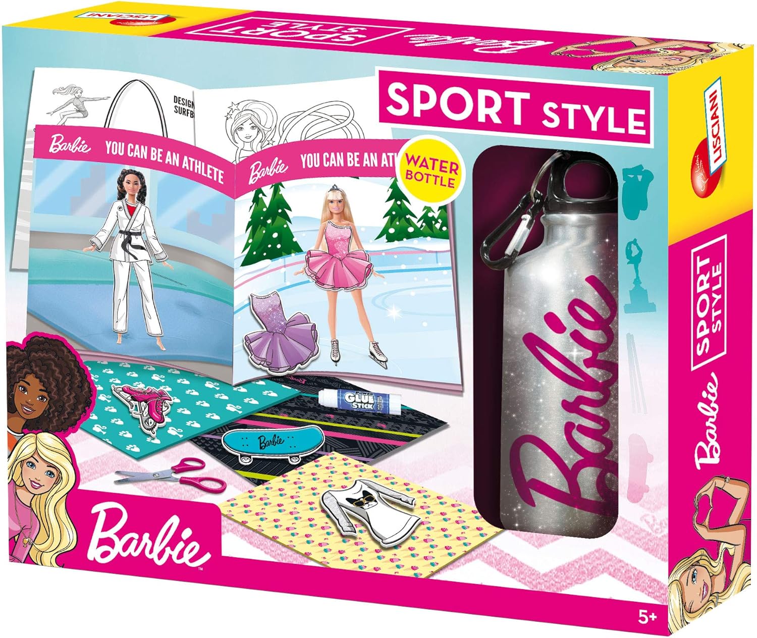 Gourde Barbie Sport Style à personnaliser avec autocollants