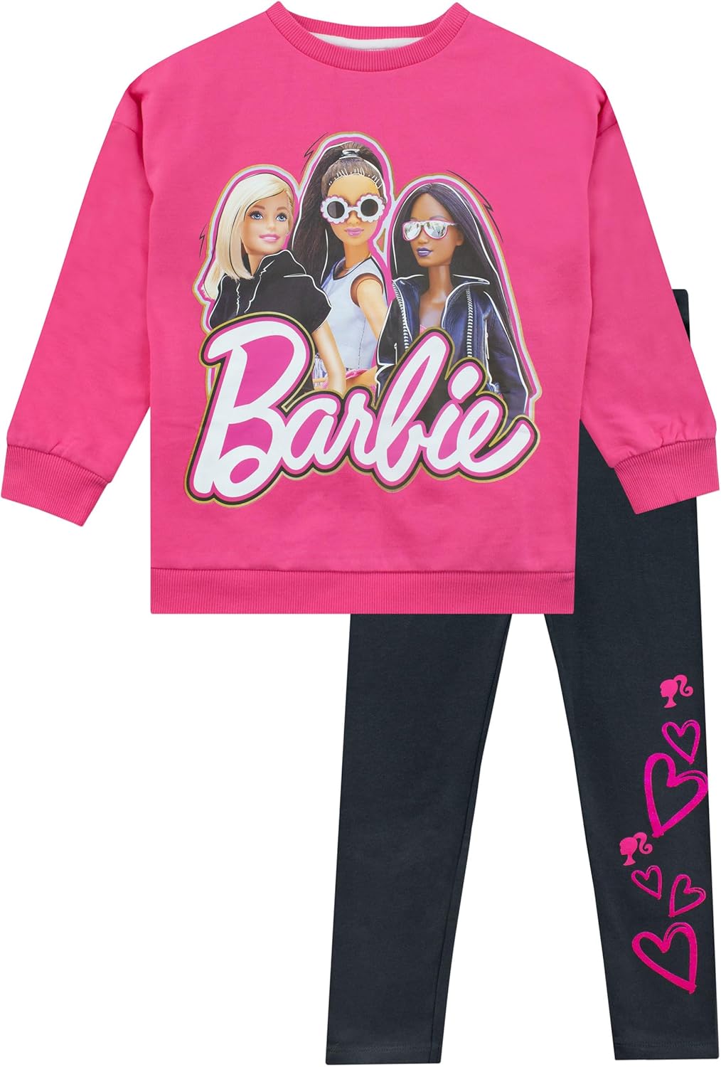 Ensemble Barbie coordonné sweat-shirt et leggings fille