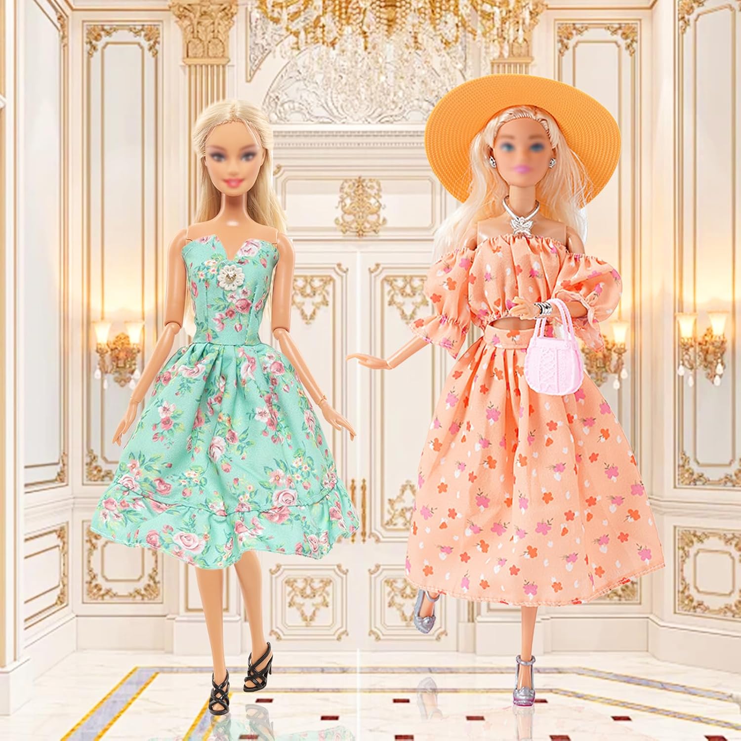 Set Barbie 33 pièces avec 2 pantalons pour poupées de 11,5 pouces – Image 6