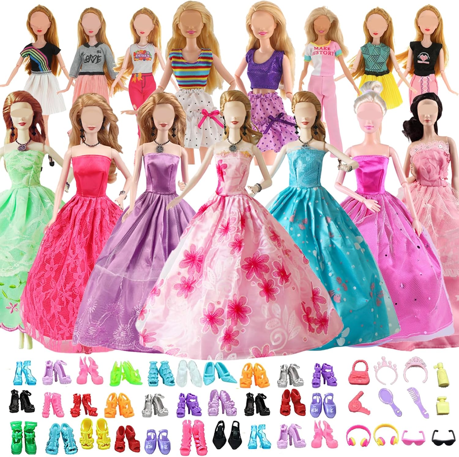 Tenues Barbie pour poupées de 28 cm avec 6 robes de mariée