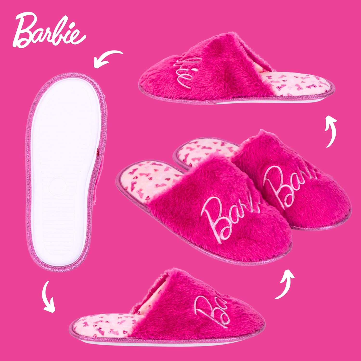 Chaussons maison Barbie femme semelle antidérapante – Image 7