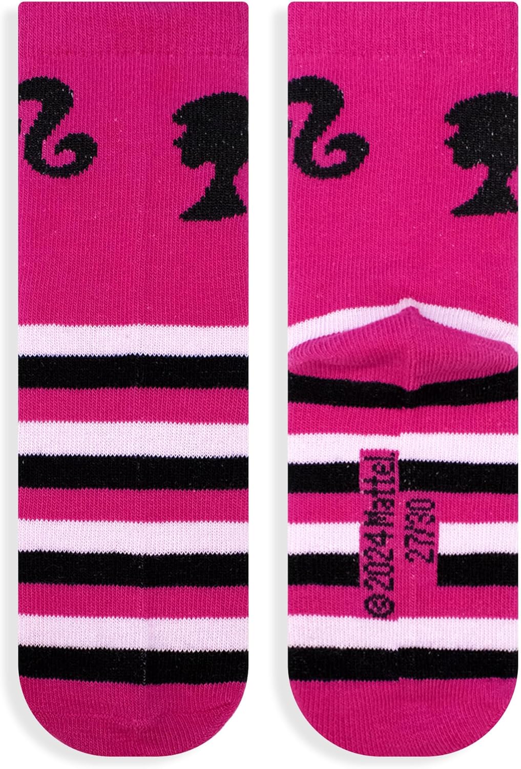 Chaussettes Barbie en coton pour fille, lot de 3 paires noir 23-26 – Image 6