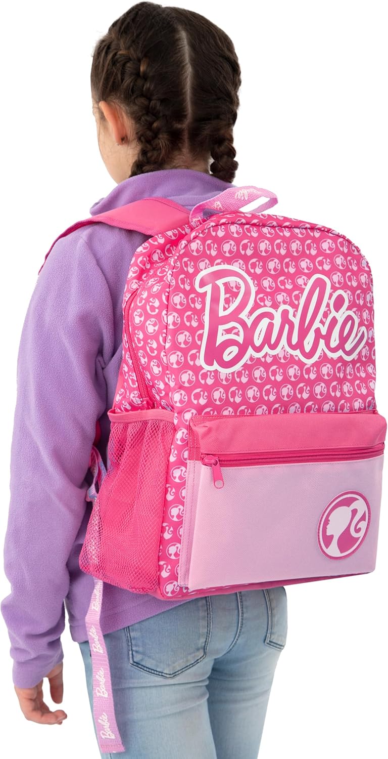 Sac à dos Barbie rose à imprimé silhouettes, taille unique – Image 2
