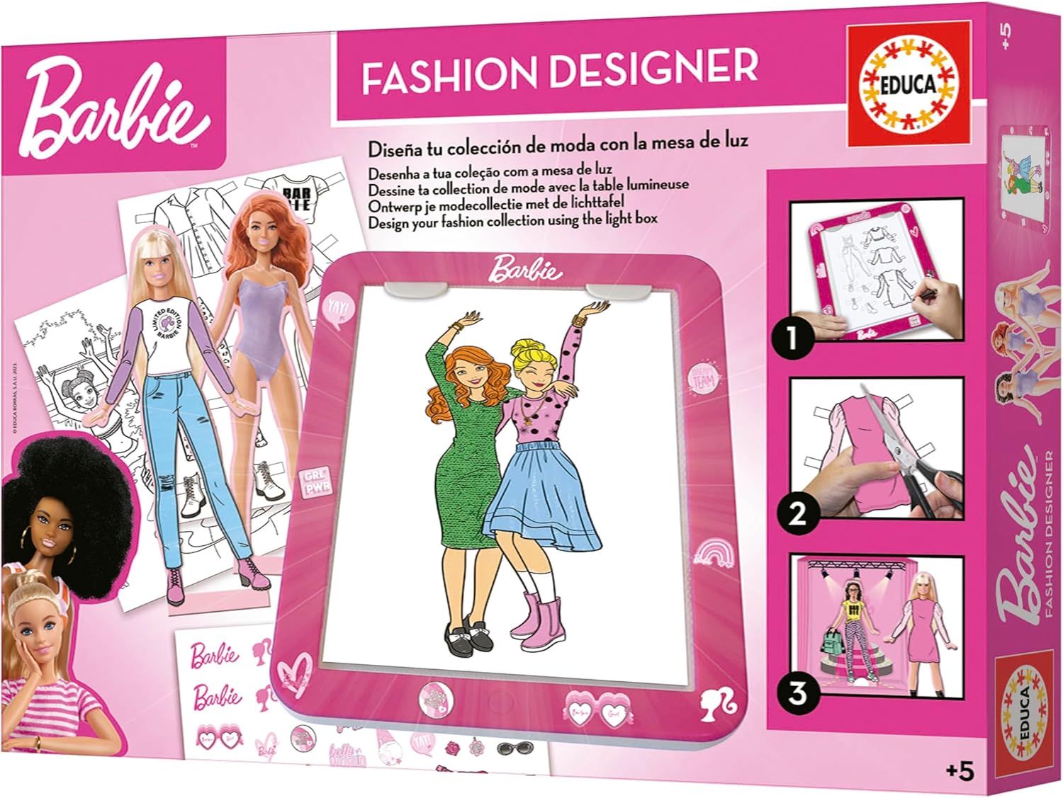 Barbie Fashion Designer avec podium de défilé et tableau design – Image 5