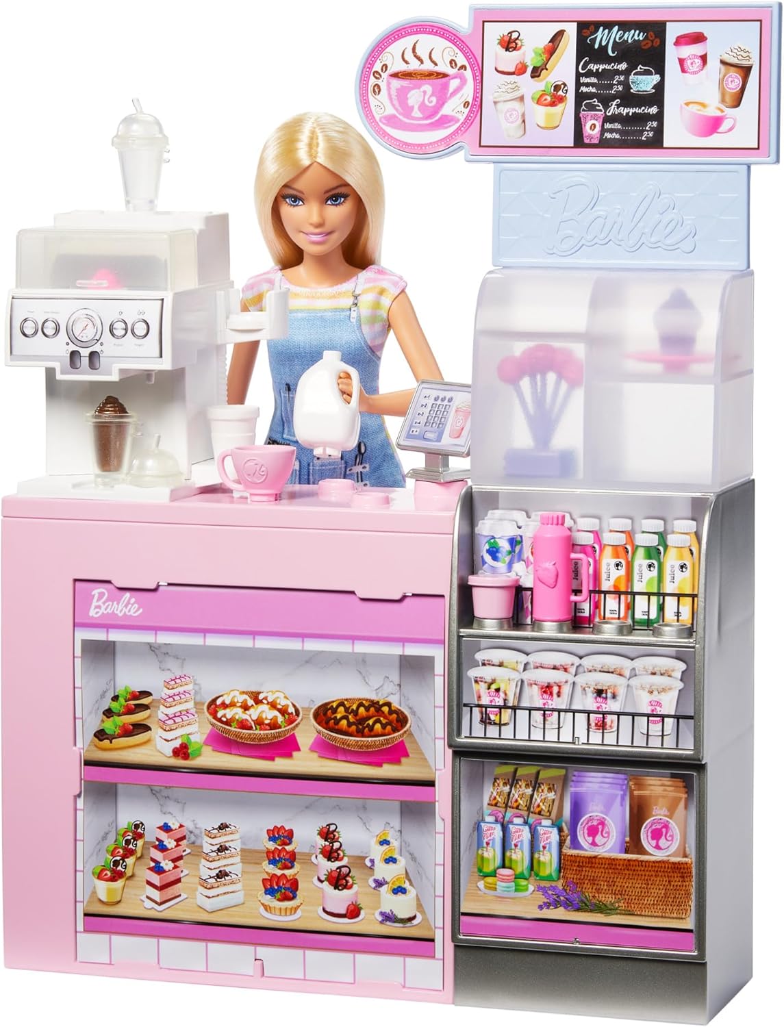 Barbie Coffret Pause Café barista blonde avec 12 accessoires HXN94 – Image 5