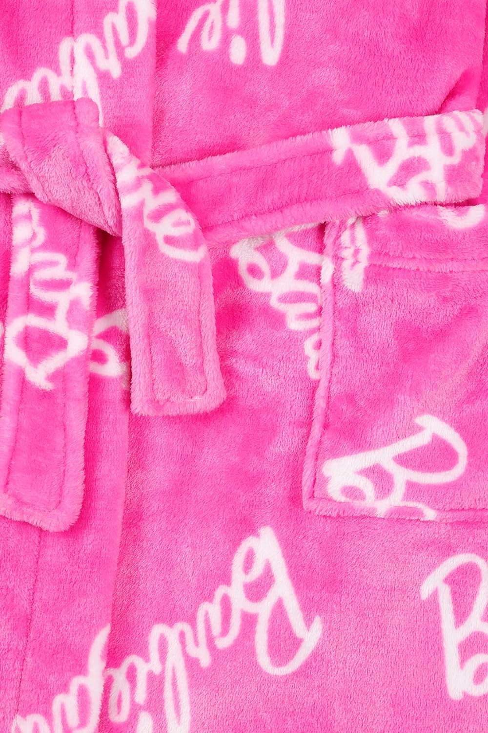 Peignoir Barbie rose en polaire avec capuche – Image 2