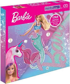 Kit Barbie Mermaid Vibes DIAMOND DOTZ 5D en boîte 28 x 28 cm