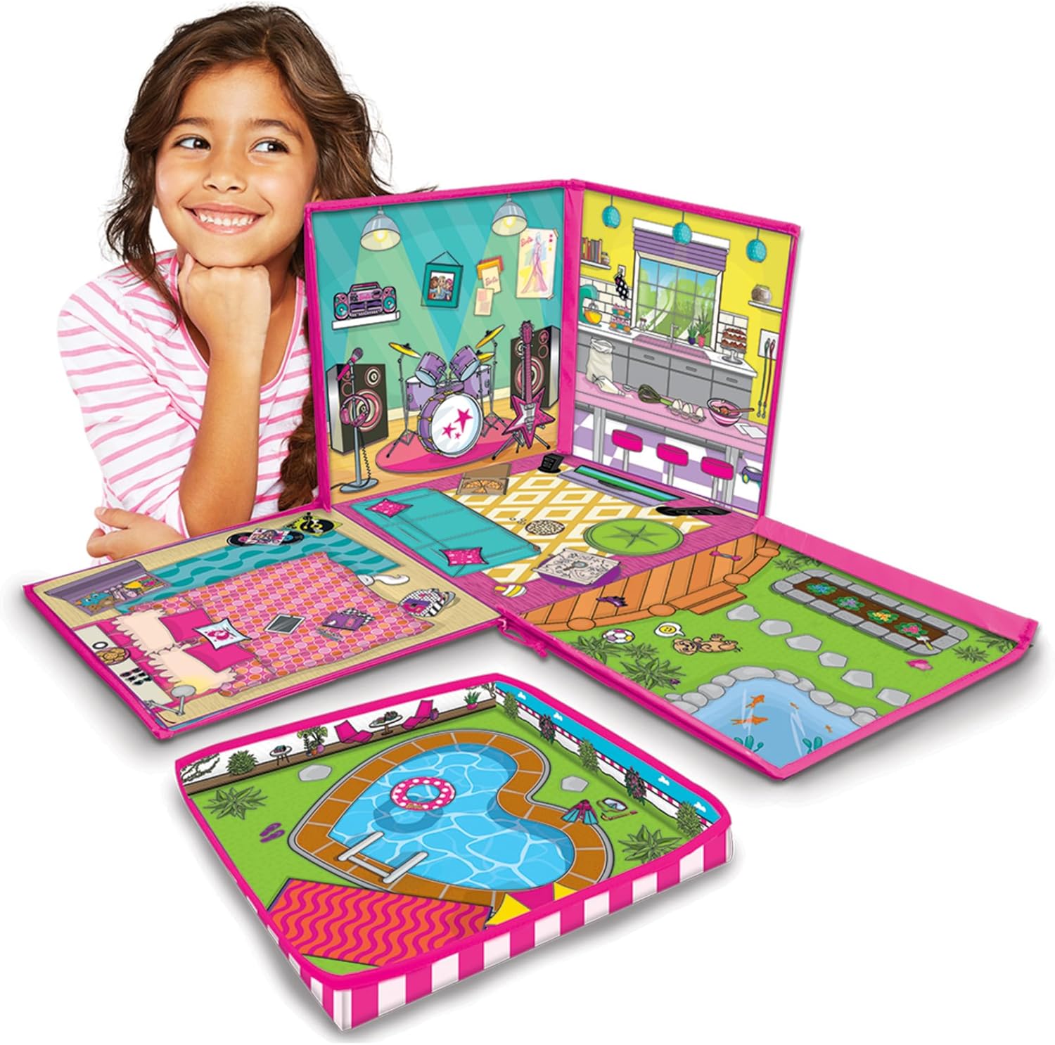 Boîte de rangement Barbie Villa de rêve avec tapis de jeu – Image 7