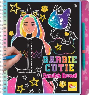 Carnet à gratter Barbie, croquis mignon et pages multicolores