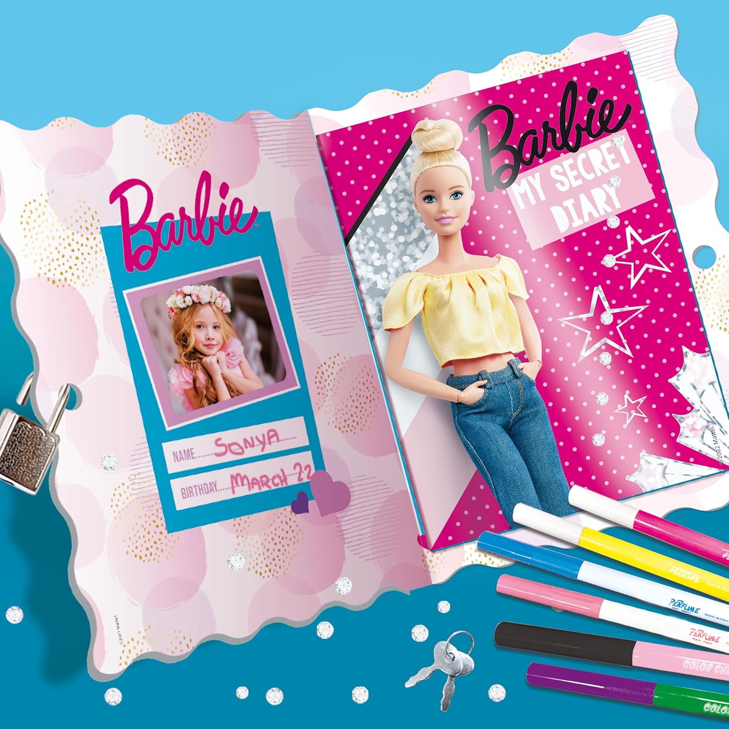 Barbie My Secret Diary Lisciani, journal intime à personnaliser – Image 5