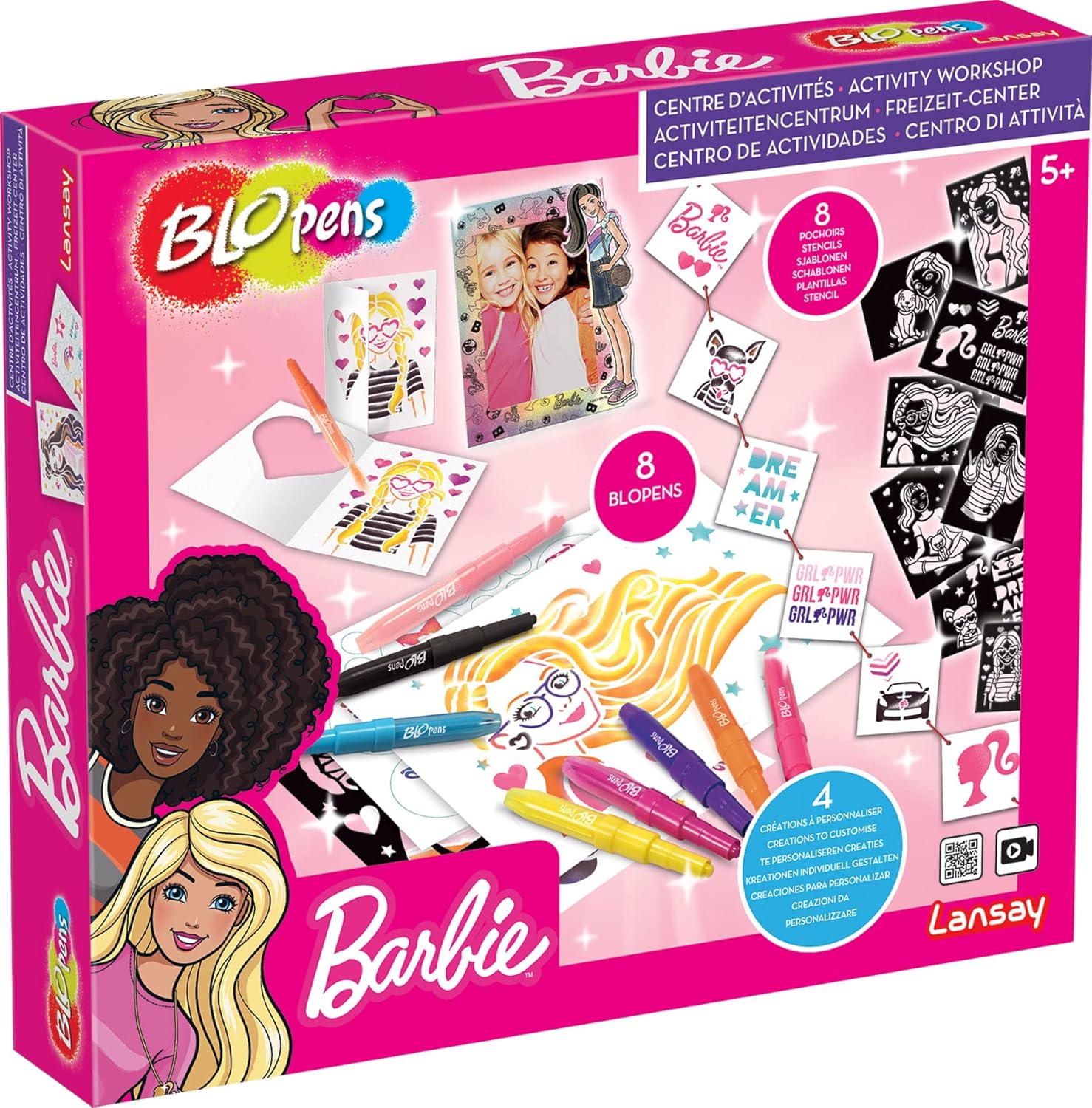 Centre d'activités Barbie® Blopens, 8 Blopens et 8 pochoirs – Image 3