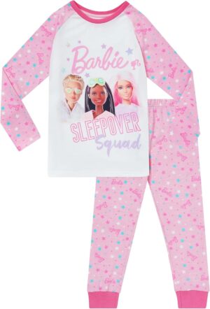 Pyjama Barbie fille rose et blanc Sleepover Squad